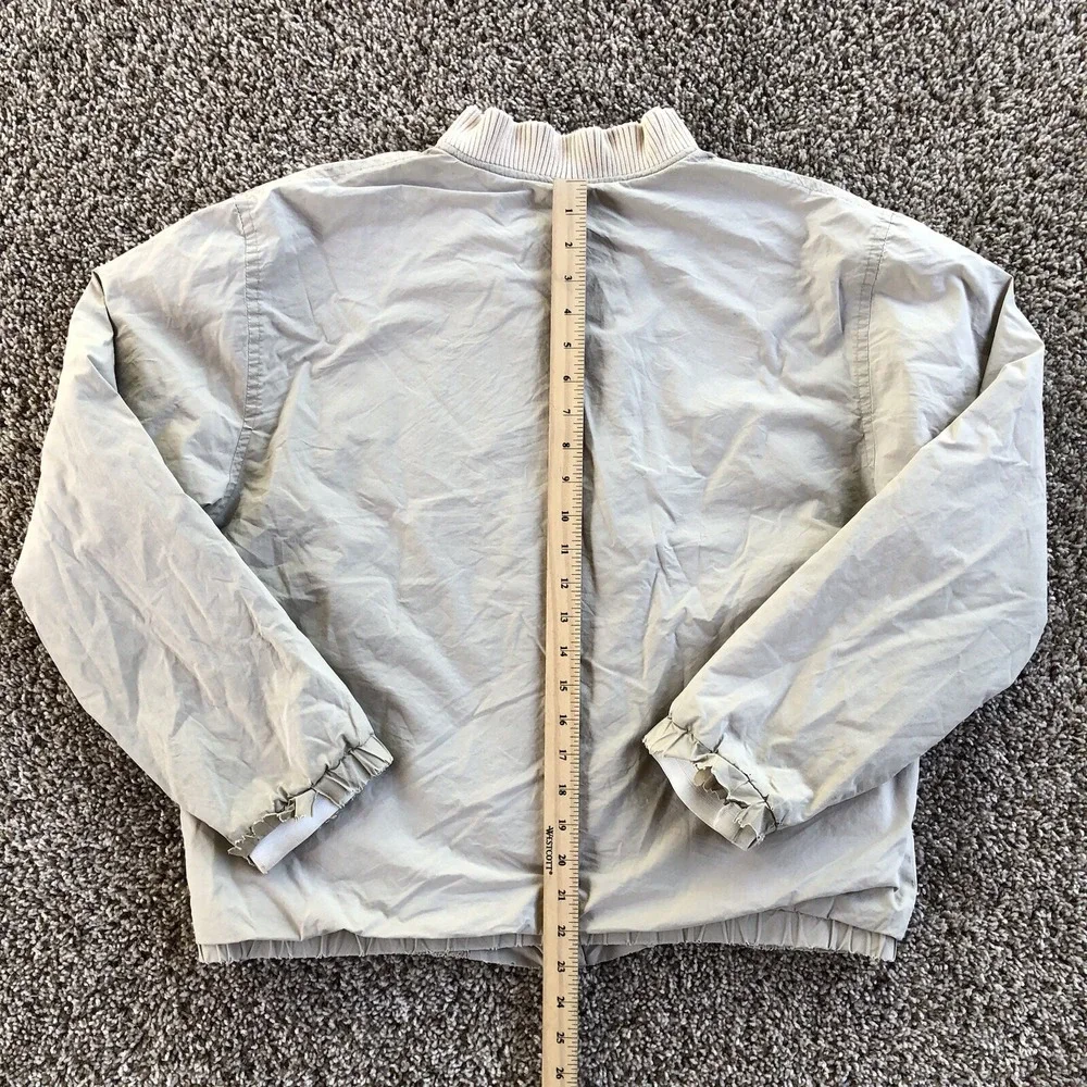 J Crew Oarsman Harrington Bomber Jacket Mens Size Small Beige Velvet Lined‎ READ